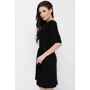Платье FashionUp PL-1619D 50 черное повседневное до середины бедра: Состав Вискоза, Эластан