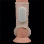 Насадка на пенис с вибрацией LoveToy Knights Ring Vibrating Drip With Scrotum Sleeve