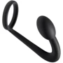 Стимулятор простаты с эрекционным кольцом Prostatic Play Silicone Cock Ring and Prostate Plug (черный)