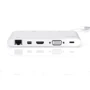 Адаптер Digitus Adapter USB-C to USB-C + VGA + 3xUSB 3.0 + HDMI + RJ45 + MiniDP Silver (DA-70861): Додаткові роз'єми mini DisplayPort, USB-C, VGA, USB OTG, HDMI, Ethernet