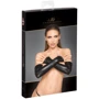 Митенки Noir Handmade F213 Elastic eco leather fingerless gloves Black, M