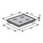 Варочная поверхность газовая Ventolux HSF640-T3G CEST (BK): Количество конфорок 4