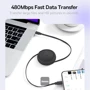 Кабель Baseus Cable USB-C to USB-C Free2Draw Mini Retractable Charging 100W 1m Black (P10364500111-00) фото 7