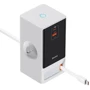 Зарядний пристрій Baseus Wall Charger 2AC+USB+USB-C PowerCombo PowerStrip Retractable-C 65W White (PSLR000602): Кабель в комплекті встроенный