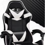 Кресло геймерское PLAYER с подставкой для ног White/Black (100009) фото 5