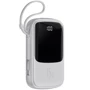 Внешний аккумулятор Baseus Power Bank 10000mAh with USB-C Cable Q Pow Display 15W White (PPQD-A02): Количество USB 3