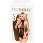 Боди с высоким воротником и глубоким декольте Penthouse - Perfect Lover Black L/XL
