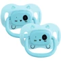 Пустушка Bebe Confort Minimalistic Animals силіконова реверсивна, 2 шт 18/36 міс синя (3104202030): Форма соски классическая