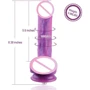 Фаллоимитатор 8.2″ с вибрацией для секс-машин Hismith Purple Silicone Dildo with Vibe