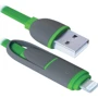 Кабель Defender USB Cable to Lightning/microUSB 1m Green (87489)