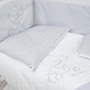 Набір для дитячого ліжечка Twins Dolce Loving bear біло-сірий 4075-DLB-10