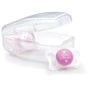 Пустышка Chicco Physio Micro силиконовая 0-2 мес 2 шт голубая с футл. (75121.21): Возраст с рождения
