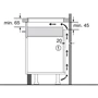 Варочная поверхность электрическая Bosch PIE651BB1E: Размеры для встраивания 56 x 49 см