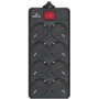 Мережевий фільтр REAL-EL RS-8 Protect 5m, чорний (EL122300024): Кількість USB портів, шт Нет