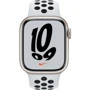 Apple Watch Series 7 Nike 45mm GPS Starlight Aluminum Case with Pure Platinum / Black Nike Sport Band (MKNA3) UA: Розмір 45mm
