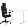 Комплект Mealux PowerDesk Lite White + Leo Air Plus Grey Blue (EVO-201 Lite W/W +Y 546 KBGL)