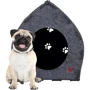 Домик-лежак для кота или собаки Red Point "Pet House" войлок серый 470х430х430мм (АХ.01.В.11.00.216) фото 11
