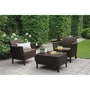 Комплект садовой мебели Allibert Salemo balcony set коричневый (8711245155326): Количество персон 2