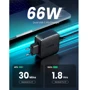 Зарядное устройство Ugreen Wall Charger 2хUSB-C CD216 66W Black (70867): Особенности Power Delivery (PD), USB-C, Быстрая зарядка