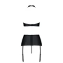 Комплект из эко-кожи с имитацией шнуровки Nancy Set black XXL/XXXL - Passion