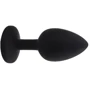 Силиконовая анальная пробка с кристаллом Silicon Black 12 ( размер S ), SKN-SIL-BLACK 12