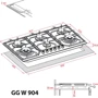 Варочная поверхность газовая Weilor GG W 904 BL фото 7