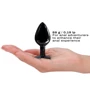 Металлическая анальная пробка с кристаллом Dorcel - Diamond Plug Black M
