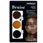 Mehron Tri-Color Makeup Palette (Bruise) Набор кремового грима для образа "Синяки и ушибы" 7oz., 20 g