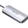 Адаптер Vention Adapter USB-C to HDMI+3xUSB3.0+USB-C PD 100W (THFHB): Цвет серебристый