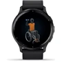 Смарт-часы Garmin Venu 3 Slate Stainless Steel Bezel with Black Case and Black Leather Band (010-02784-52): Особенности Бесконтактная оплата, Водонепроницаемые, Встроенный микрофон, Динамик (громкая связь), Функция звонка, С большой автономностью, Компас