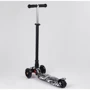 Самокат MAXI "Best Scooter" 4 колеса PU, СВЕТ, трубка руля алюминиевая Black/White (99661): Тип колес литые