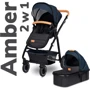 Коляска 2 в 1 Lionelo Amber Blue Navy: Материал колес резина (надувные)