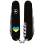 Мультитул Victorinox Huntsman Ukraine 91мм/15 функцій/чорний/Серце синьо-жовте (1.3713.3_T1090u): Тип мини-мультитул