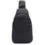 Мужская сумка-слинг Borsa Leather черная (K13295bl-black)