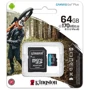 Карта пам'яті Kingston 64GB microSDXC Class 10 UHS-I U3 V30 A2 Canvas Go Plus + adapter (SDCG3/64GB): Обсяг 64 ГБ