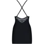 Комплект Obsessive 828-CHE-1 Пеньюар + стринги black S/M