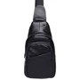 Мужская сумка-слинг Keizer черная (K1693-black): Материал Натуральная кожа