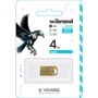 USB-флешка Wibrand 4GB Hawk USB 2.0 Gold (WI2.0/HA4M1G): Стандарт USB USB 2.0