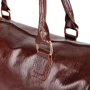 Женская дорожная сумка Laskara коричневая (LK-DD216-choco-camel): Застежка Молния