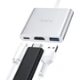Адаптер Hoco Adapter HB14 USB-C to USB3.0+HDMI+USB-C PD Silver фото 4
