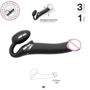 Безремневой страпон Strap-On-Me VIBRATING Black M