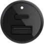 Зарядний пристрій Belkin Car Charger USB-C та USB 32W Black (CCB003BTBK): Тип автомобільне