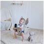 Тканинна дитяча гойдалка підвісна Infancy™ Вухань бежева: Матеріал сидіння текстиль