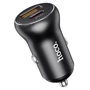 Зарядное устройство Hoco Car Charger USB+USB-C NZ5 PD+QC 30W Black: Кабель в комплекте отсутствует