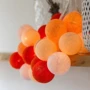 Гирлянда Cotton ball lights на 10 шаров 2,7м, Orange: Применение Для дома