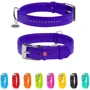 Ошейник WAUDOG Glamour со стразами 35 мм 46-60 см фиолетовый с QR паспортом (38829): Цвет фиолетовый