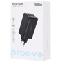 Зарядное устройство Proove Wall Charger 2xUSB-C+USB Pocket GaN Max 100W Black (WCPG10012201): Кабель в комплекте отсутствует