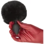 Анальная пробка с хвостом Punishment - Bunny Tail Silicone Anal Plug - Black