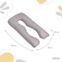 Подушка IDEIA U-shape П-подібна з наволочкою на блискавці 140х75х20 см (4820182650314)