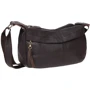Женская сумка через плечо Borsa Leather темно-коричневая (1t300-brown): Материал Натуральная кожа